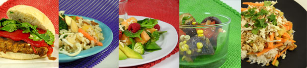 Various Chia Foods Photo Strip