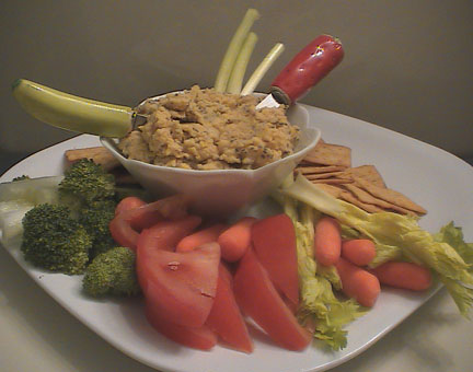 Chia Hummus Veggie Dip Plate Photo