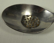 Gelling chia seeds in a spoon