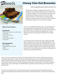 Oatmeal chia brownie recipe mini page